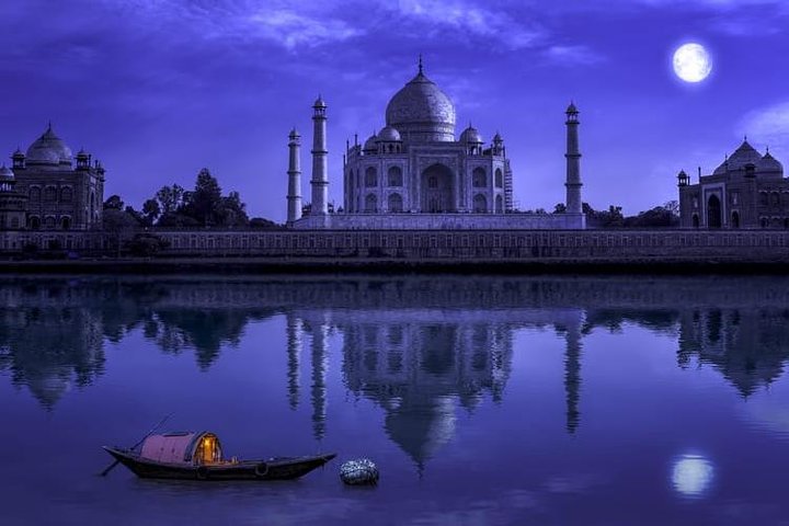 Full Moonlight Taj Mahal Tour - Night View Of Taj Mahal