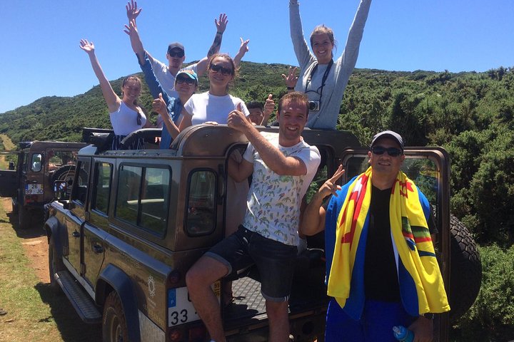 Porto Moniz, Seixal, Fanal Forest, Cliff Skywalk in Open Roof 4X4