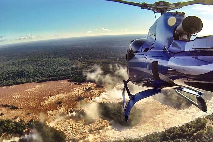 Panoramic Helicopter Flight over Iguassu Falls