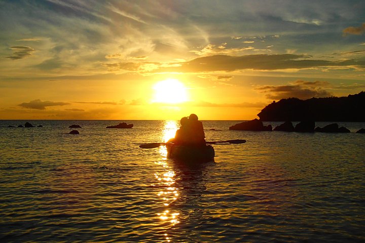 Beautiful sunset kayak tour in Okinawa