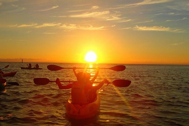 Beautiful sunset kayak tour in Okinawa