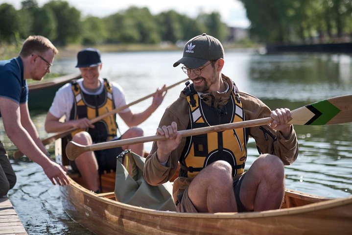 Cedar canoe tour in Klaipeda - ideal for Cruise Ship travelers.