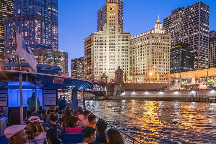 Chicago By Night River and Lake Cruise