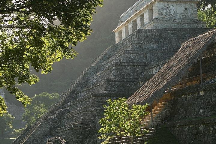 Palenque Archaeological site from Villahermosa City or airport