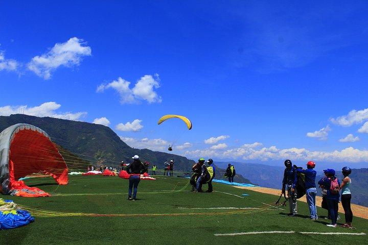 Paragliding in the grand canyon of chicamocha