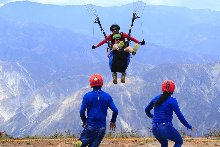 Paragliding in the grand canyon of chicamocha