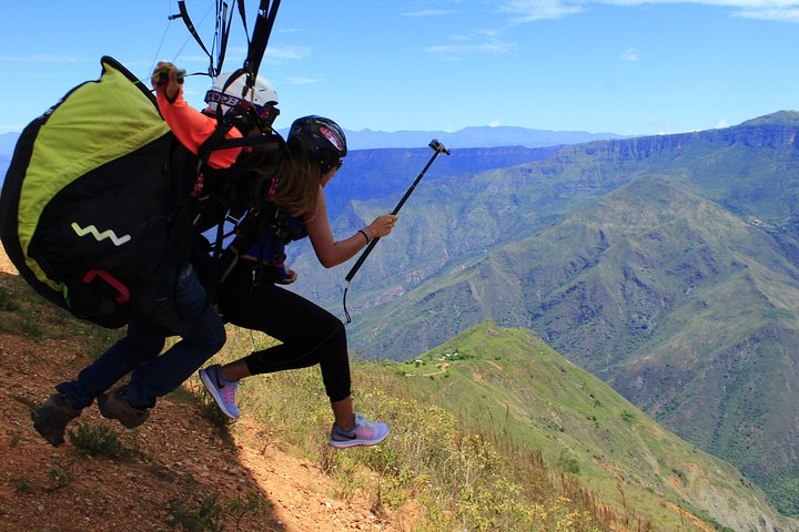 Paragliding in the grand canyon of chicamocha