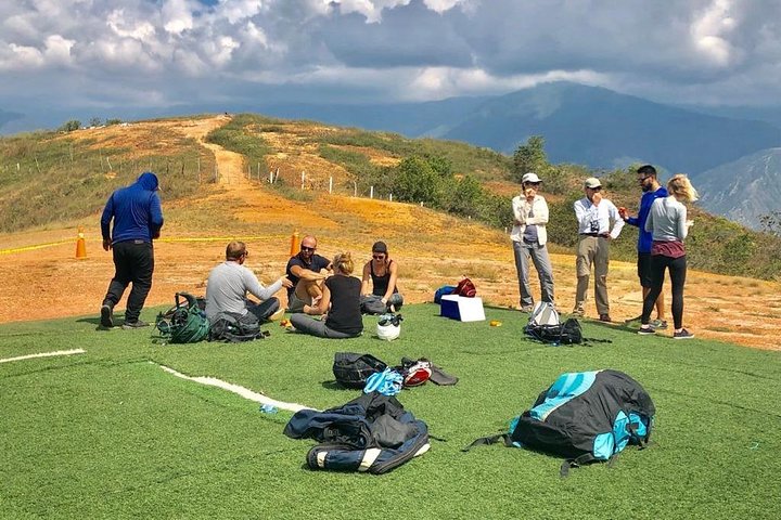 Paragliding in the grand canyon of chicamocha