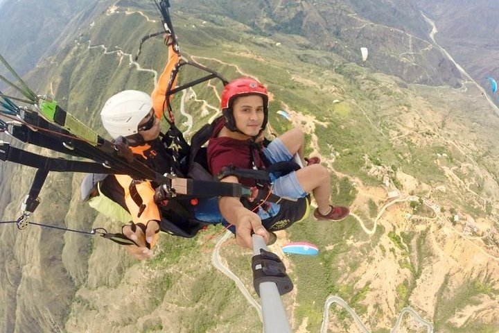 Paragliding in the grand canyon of chicamocha
