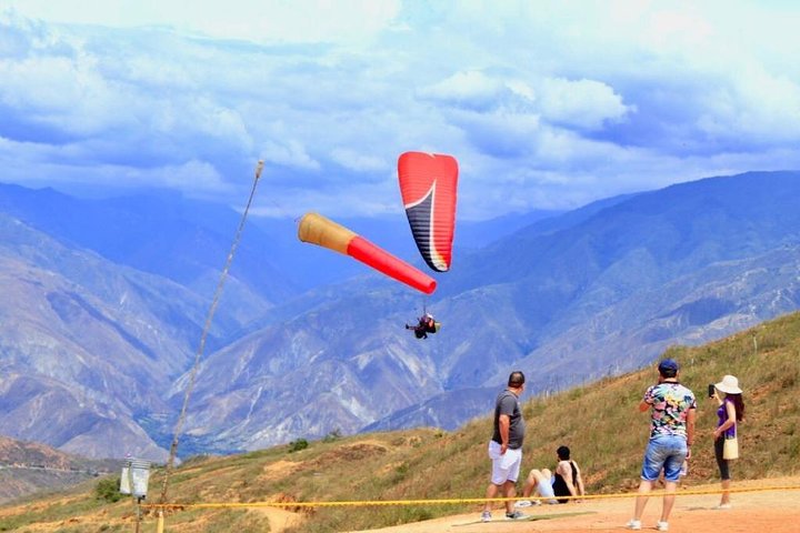 Paragliding in the grand canyon of chicamocha