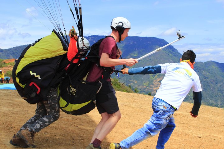 Paragliding in the grand canyon of chicamocha