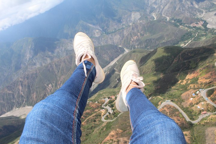 Paragliding in the grand canyon of chicamocha