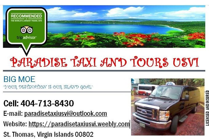 Paradise Taxi & Tours USVI - St. Thomas, Virgin Islands- Island Scenic Tour