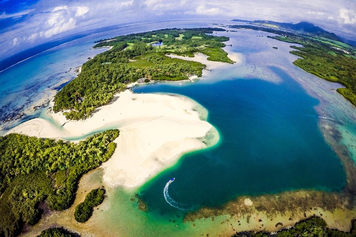 Ile Aux Cerfs full day shared catamaran with BBQ lunch & drinks