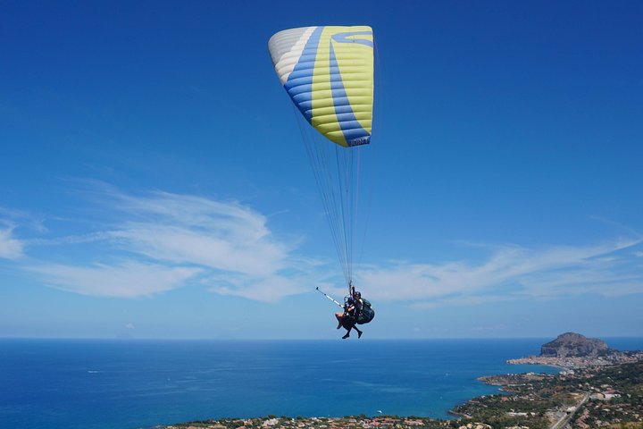Tandem Paragliding Flight in Cefalù