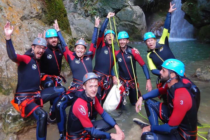 First canyoning in Grenoble in the Vercors