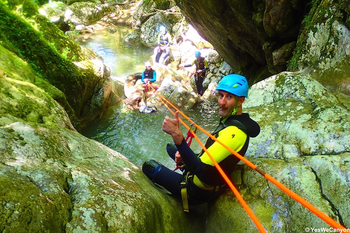 First canyoning in Grenoble in the Vercors