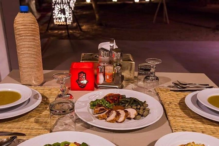 Merzouga: Overnight in Luxury Desert Camp with Camel Ride, meals & sandboarding