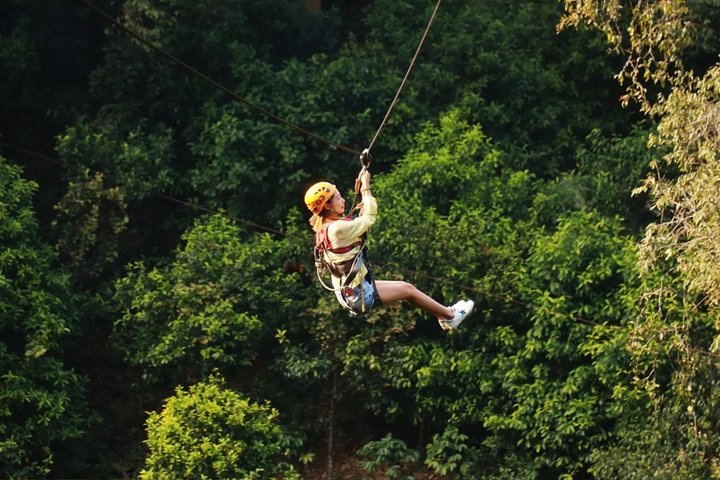One Day Guided Tour: Kayaking, Zipline & Tubing In The Cave from Vang Vieng