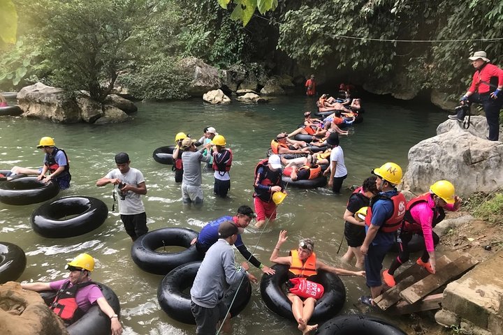 One Day Guided Tour: Kayaking, Zipline & Tubing In The Cave from Vang Vieng