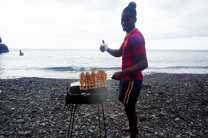 Ribeira da Barca: Boat Trip to the Cave, Snorkeling and BBQ on the beach