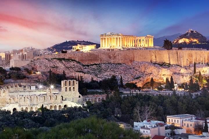Athens By Night Private 3 Hour City Lights & Views Luxury Tour