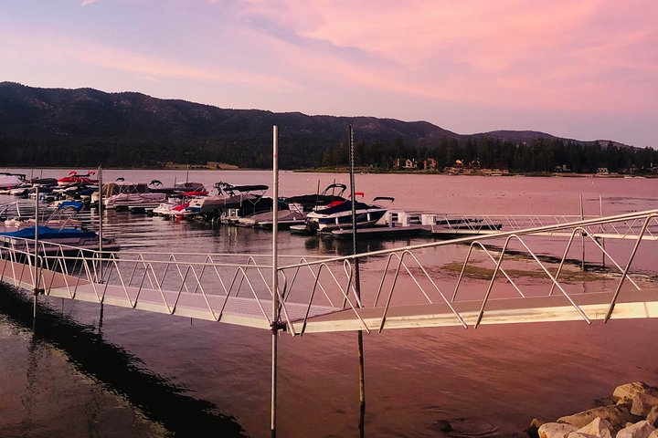 Guided Hiking Tour in Big Bear with Sunset Champagne toast on Private Dock