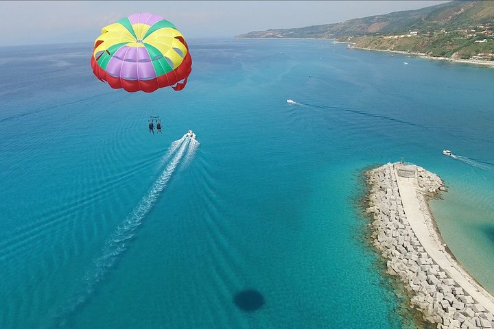 Double Parasailing flight to Tropea in Small Group