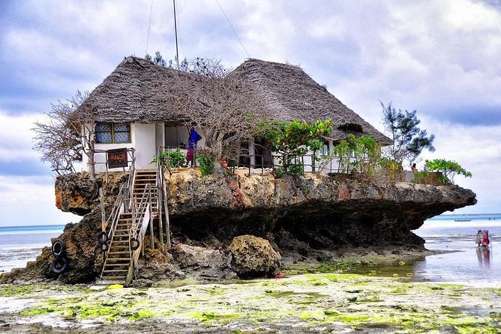 Mnemba Dolphin Tour; Salaam Cave; Kuza Cave; The Rock Restaurant