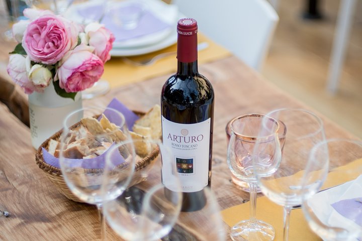 Wine and food tasting in an organic family winery