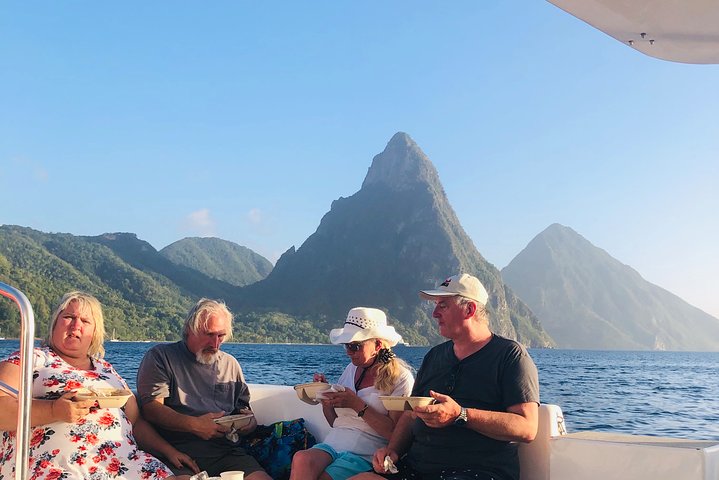 Private All Inclusive Speedboat to Soufriere with Lunch, Mud Bath & Waterfall