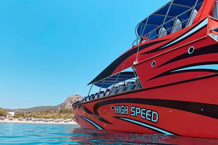 Fast Boat To Symi with a swimming stop at St George's Bay! (Only 1hr journey)