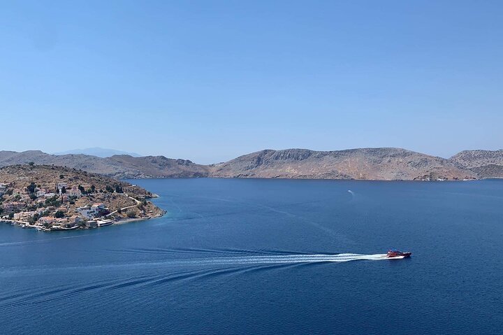 Fast Boat To Symi with a swimming stop at St George's Bay! (Only 1hr journey)