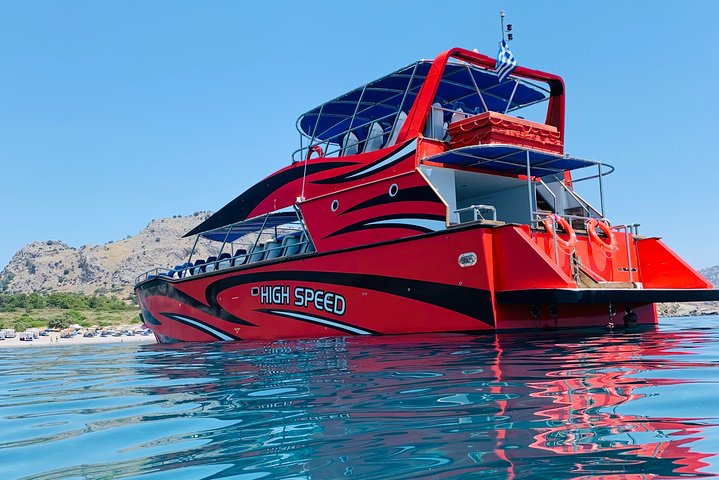Fast Boat To Symi with a swimming stop at St George's Bay! (Only 1hr journey)