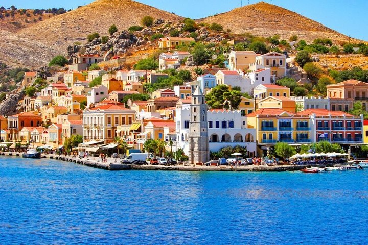 Fast Boat To Symi with a swimming stop at St George's Bay! (Only 1hr journey)