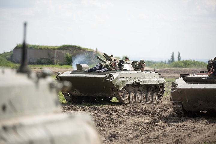 Ride in a BMP tank and military garage tour Prague