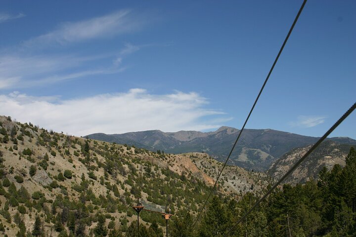 Ziplining across the Beautiful Gallatin River