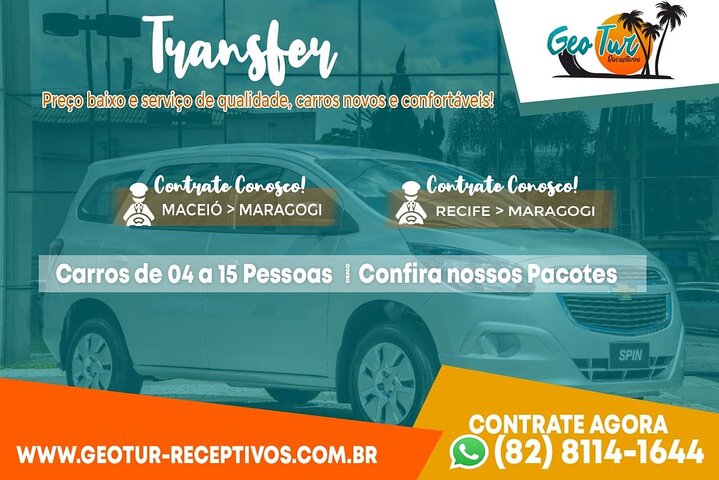 Private Transfer Maragogi to Recife from 01 to 06 Pax by Geo Tur Receptives