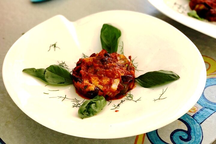 Sea View Sicilian Cooking Class & Taormina Market with Chef Mimmo