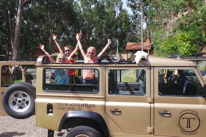 Porto Moniz, Seixal, Fanal Forest, Cliff Skywalk in Open Roof 4X4