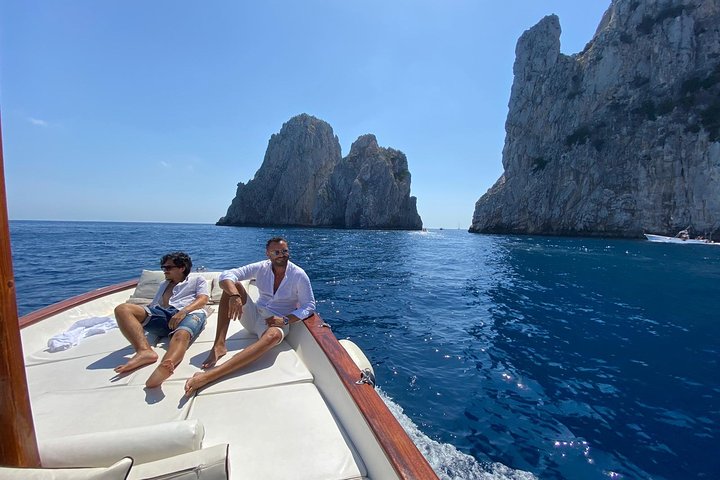 Capri Boat Tour: Grottoes, Swim & Sip Limoncello in a Small Group