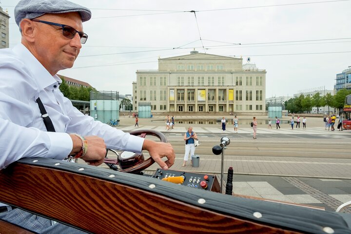 first electrical carriage in town - guided City Tours - Leipzig