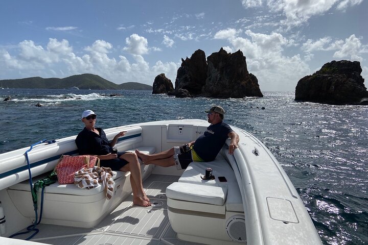 St Thomas Full-Day Boat Rental 37' Intrepid Powerboat