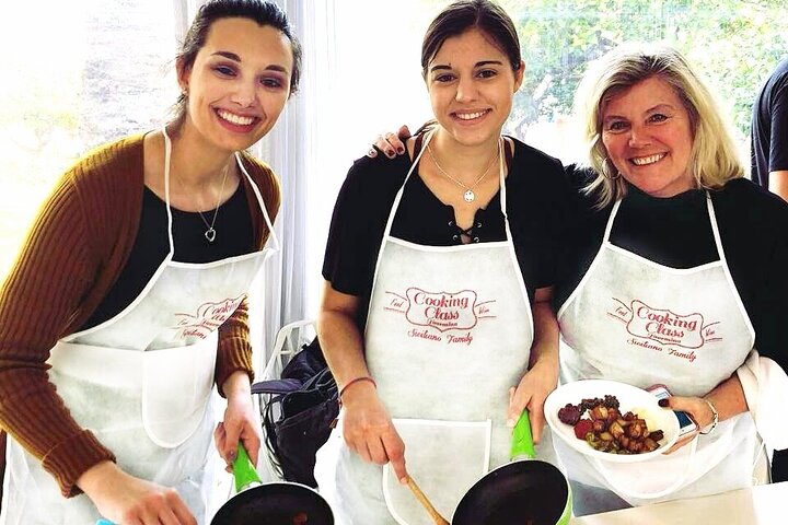 Sea View Sicilian Cooking Class & Taormina Market with Chef Mimmo