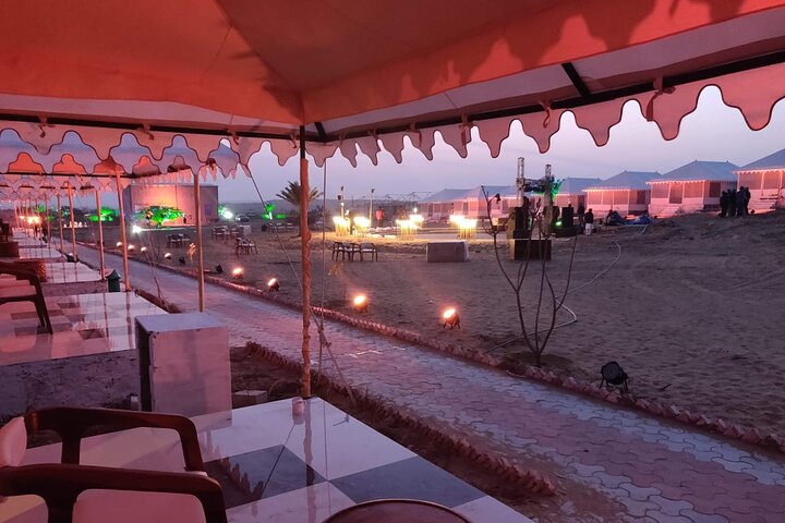 Desert Camp Stay 1 Night Package (Jeep+Camel+Hi-tea+Cultural Event+Dinner+B'Fast