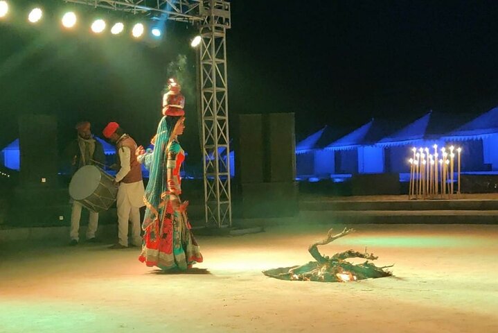 Desert Camp Stay 1 Night Package (Jeep+Camel+Hi-tea+Cultural Event+Dinner+B'Fast