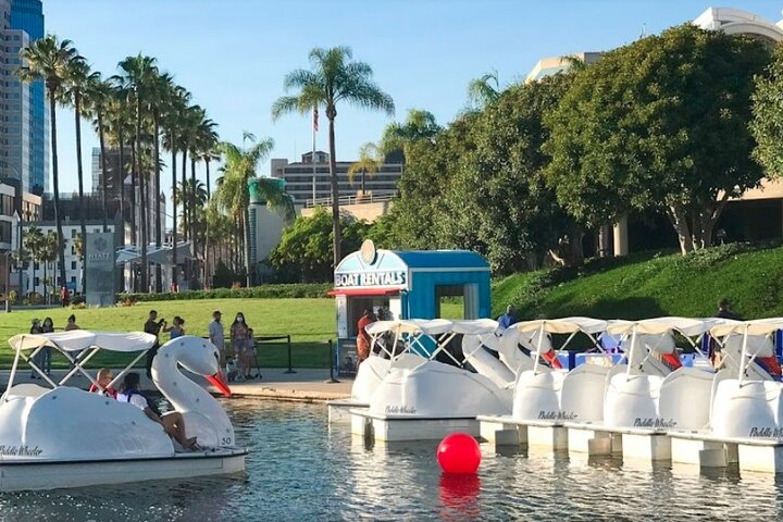 Swan Boat Rental at Rainbow Lagoon in Long Beach