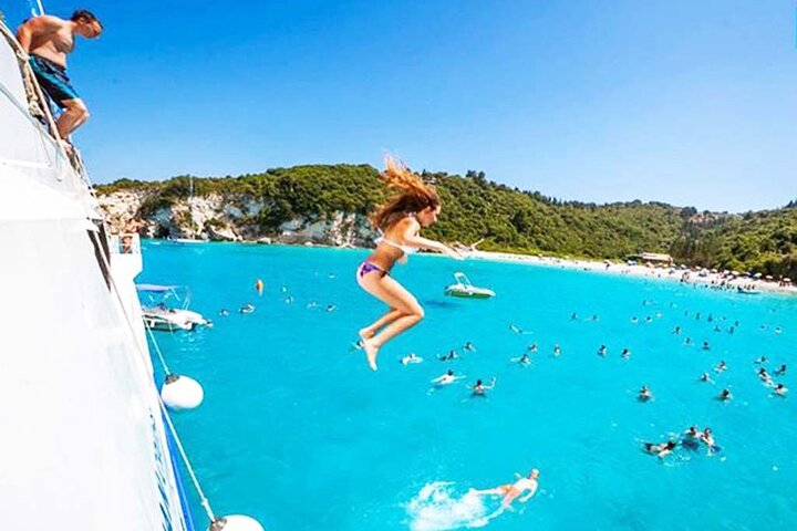 Paxos Antipaxos Blue Caves Cruise from Corfu