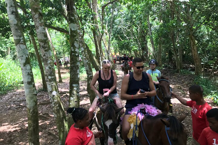 Adventure in the bay of samana and waterfall El limon from punta cana