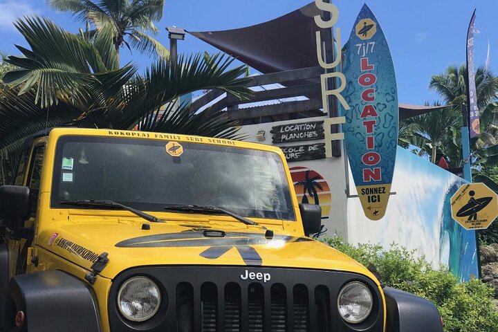 Surf lessons 1h30 (4-6 people) Kokoplaj Surf camp Guadeloupe school